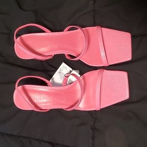 Mango pink heeled sandals (size 38)
